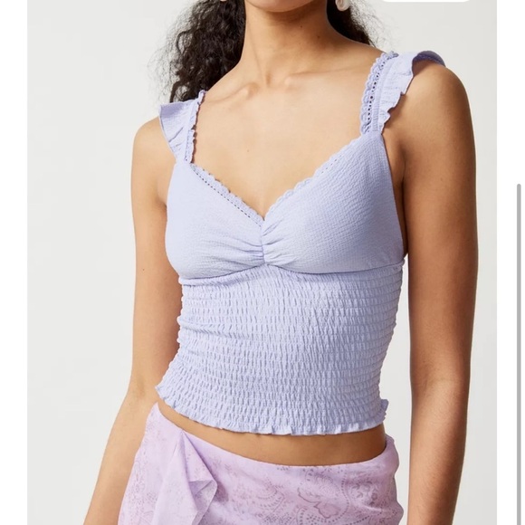 Urban Outfitters Sydney Smocked Tank Top XS - Picture 2 of 6